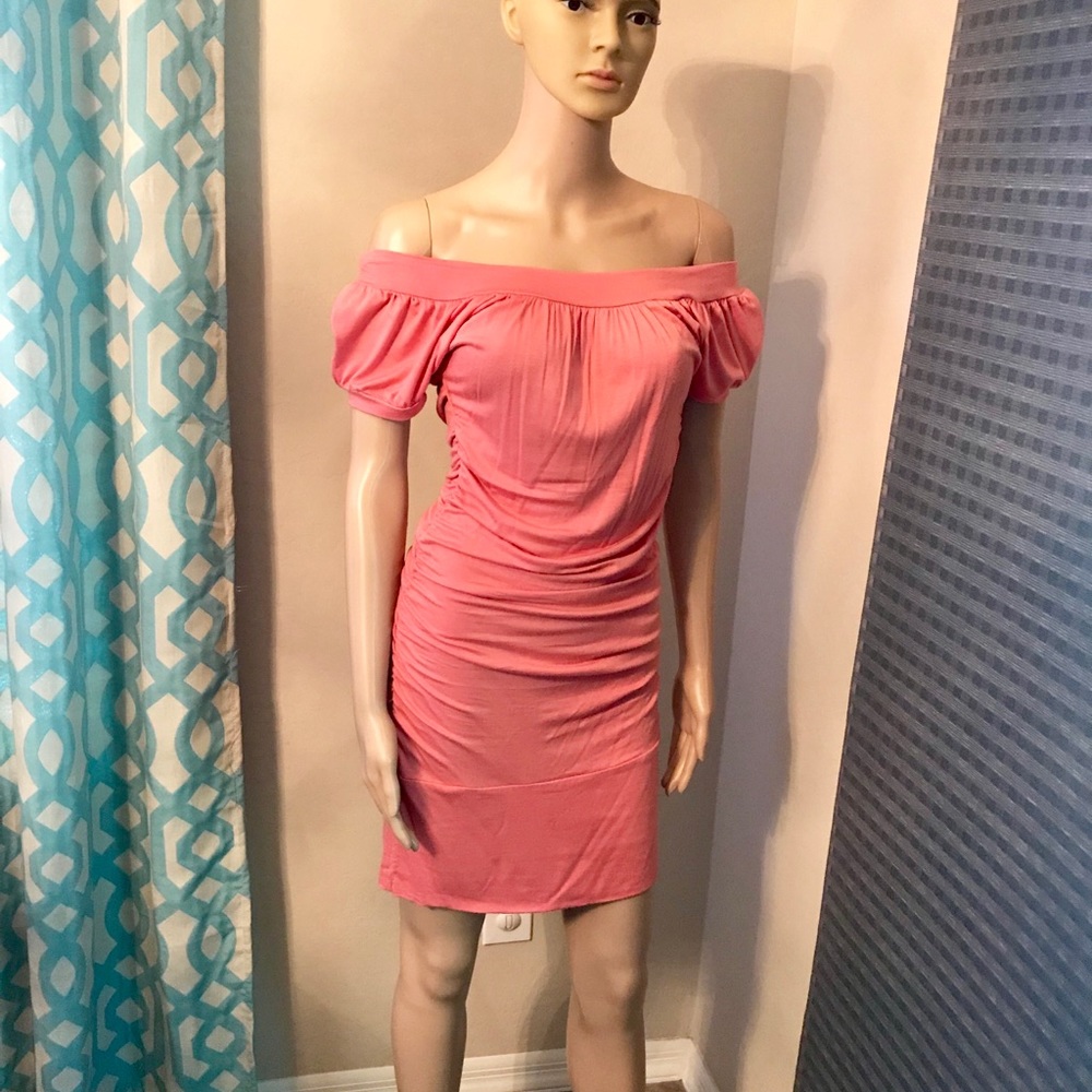 Coral bodycon dress